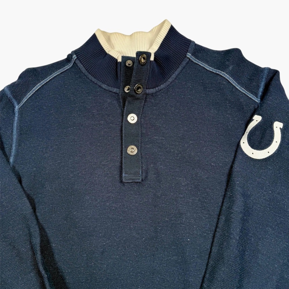 Tommy Bahama Pullover Mens XL Navy Blue Quarter Snap‎ Indianapolis Colts